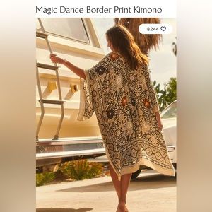 Free People Magic Dance Border Print Kimono